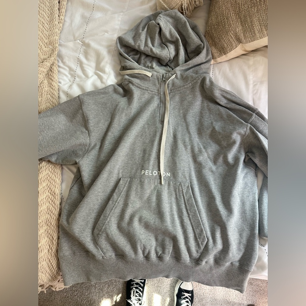 Peloton Light Gray Pullover Hoodie